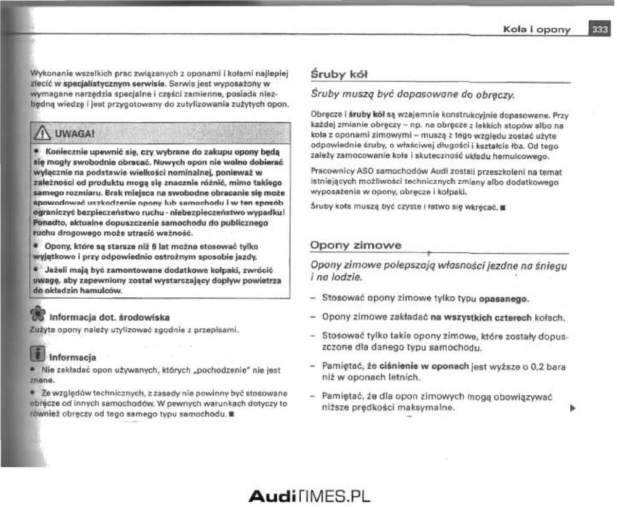 manual  Audi A4 B6 instrukcja / page 319