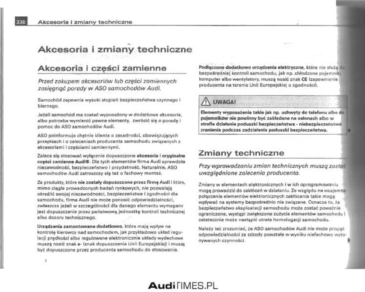 manual  Audi A4 B6 instrukcja / page 322