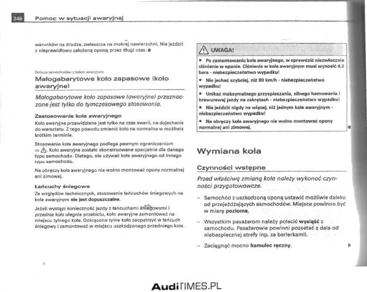 manual  Audi A4 B6 instrukcja / page 330