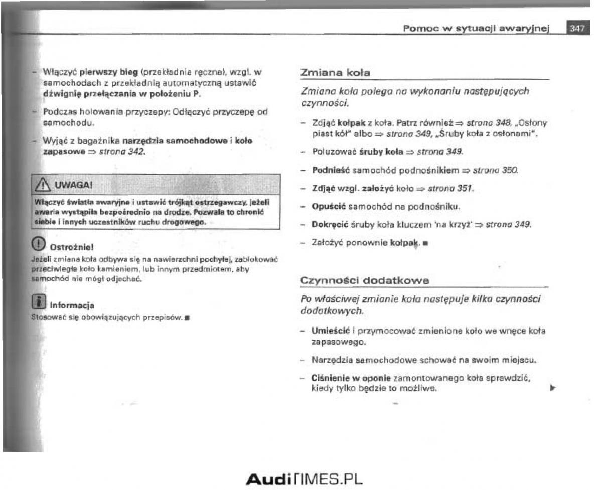 manual  Audi A4 B6 instrukcja / page 331