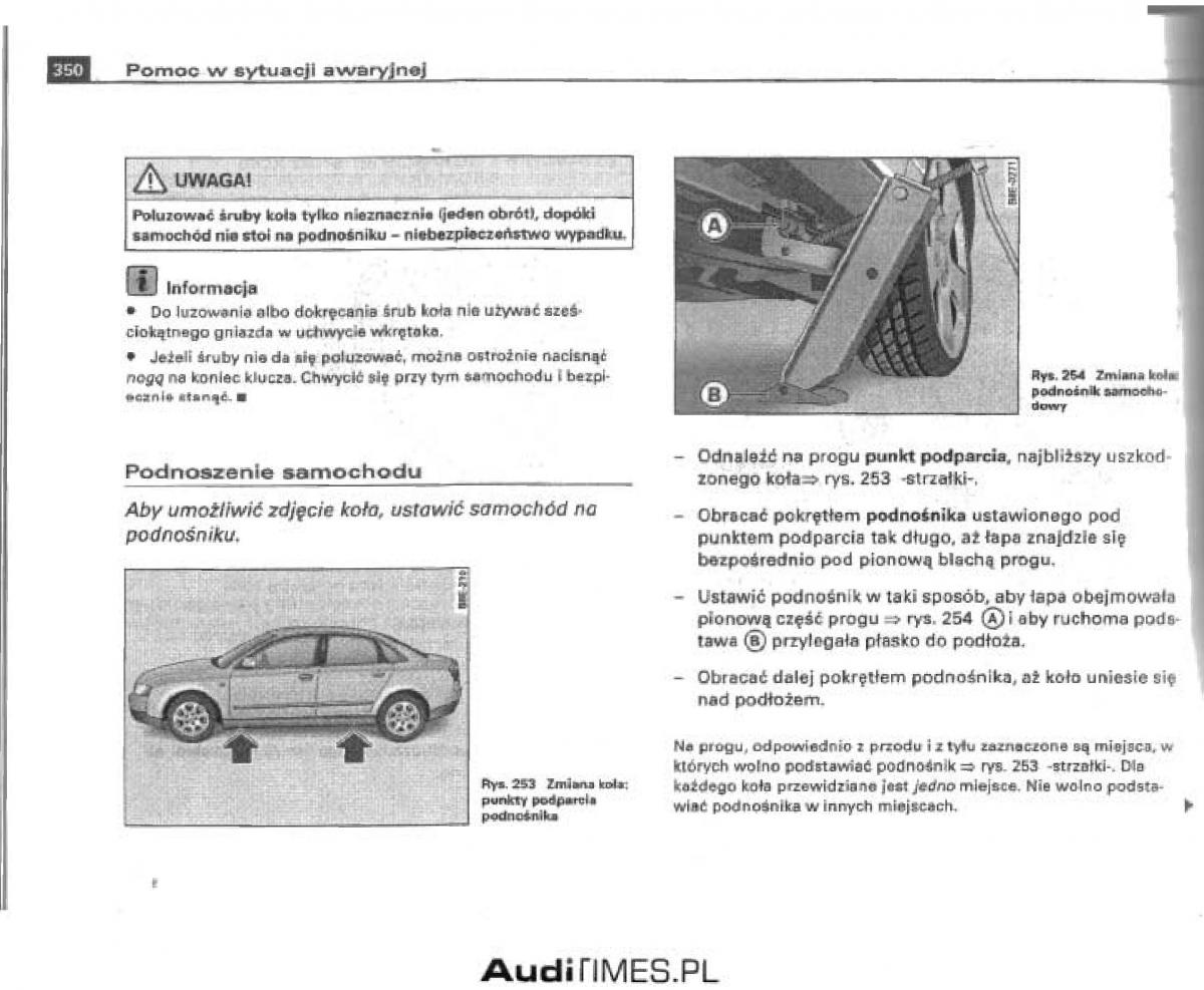 manual  Audi A4 B6 instrukcja / page 334