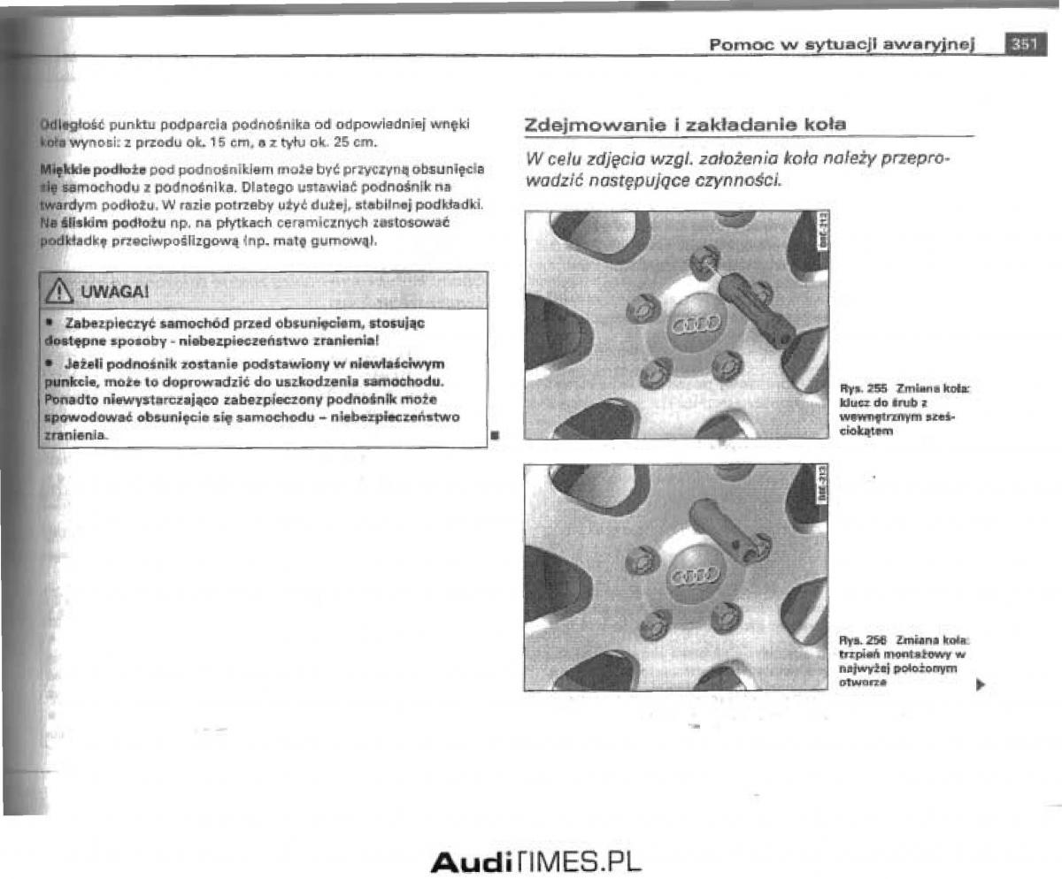 manual  Audi A4 B6 instrukcja / page 335