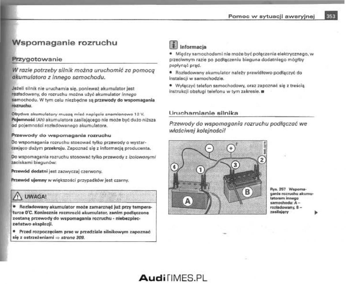 manual  Audi A4 B6 instrukcja / page 337