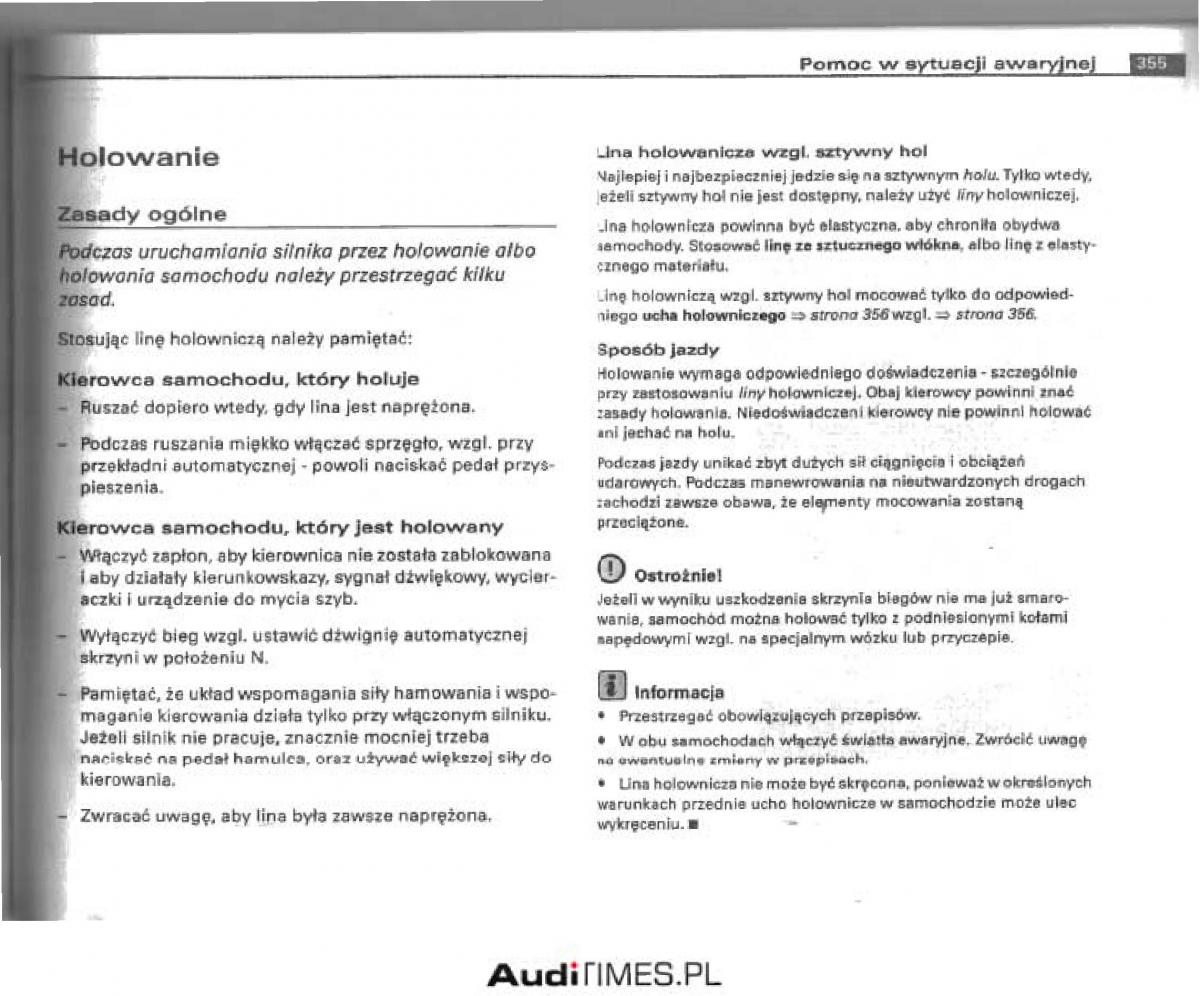 manual  Audi A4 B6 instrukcja / page 339