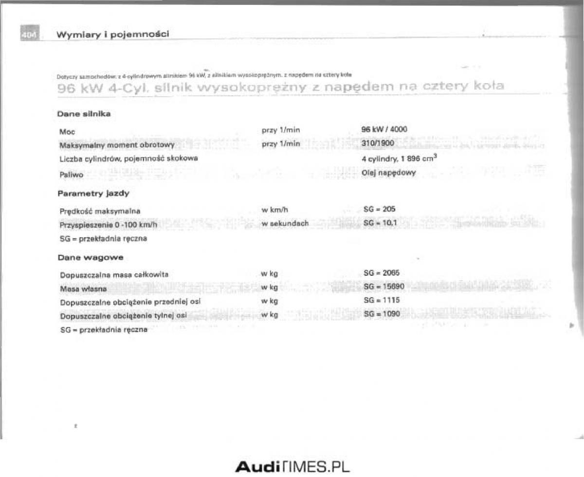 Audi A4 B6 instrukcja obslugi / page 382