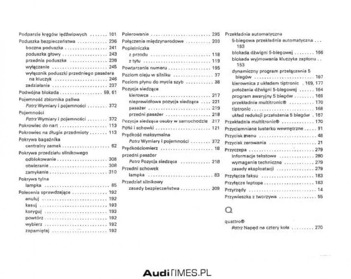 Audi A4 B6 instrukcja obslugi / page 393