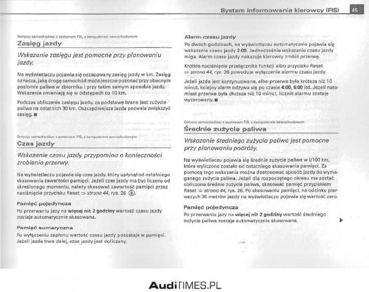 Audi A4 B6 instrukcja obslugi / page 40