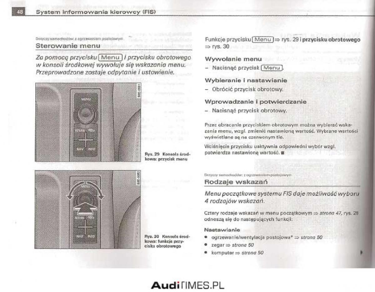 manual  Audi A4 B6 instrukcja / page 43