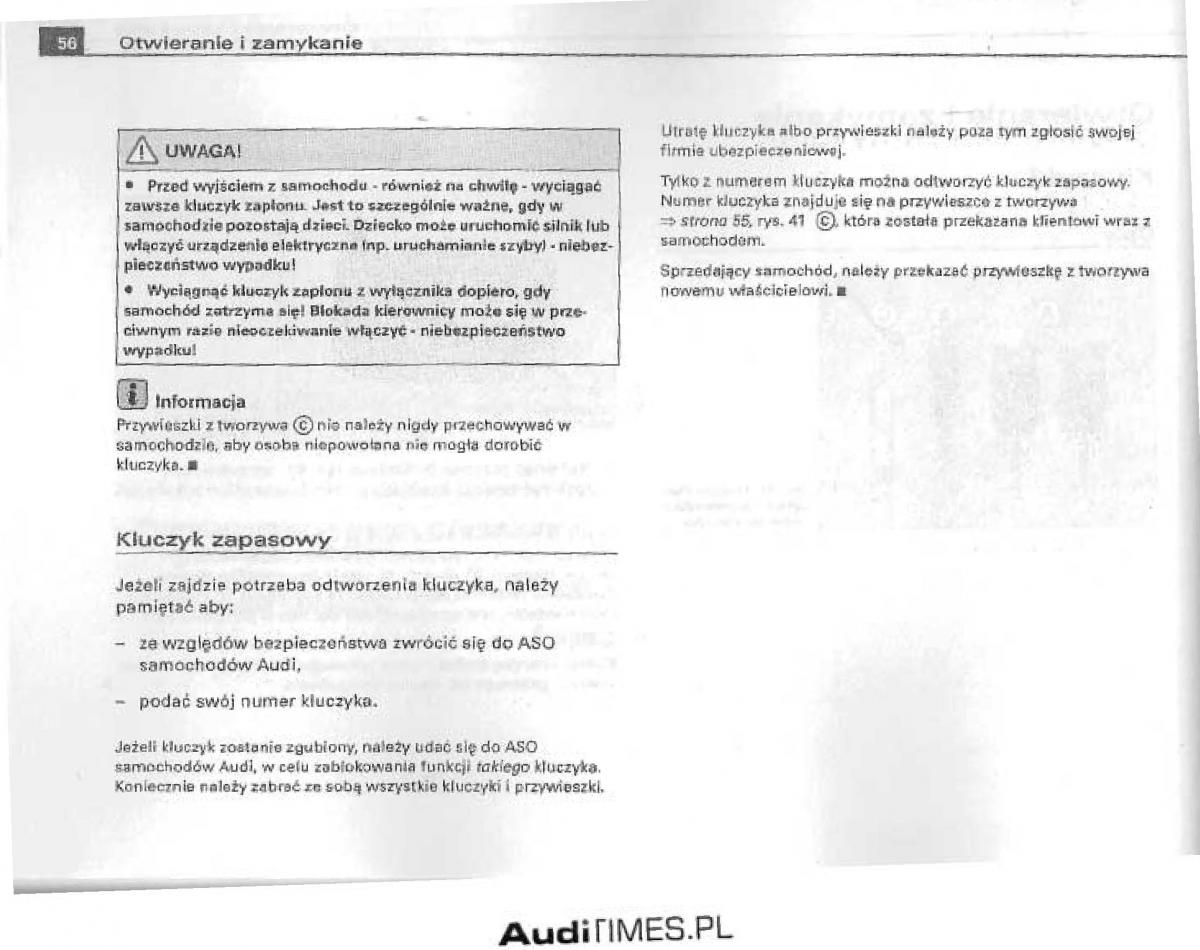 Audi A4 B6 instrukcja obslugi / page 51