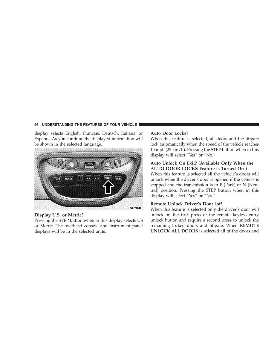 Jeep Grand Cherokee WJ manual / page 96