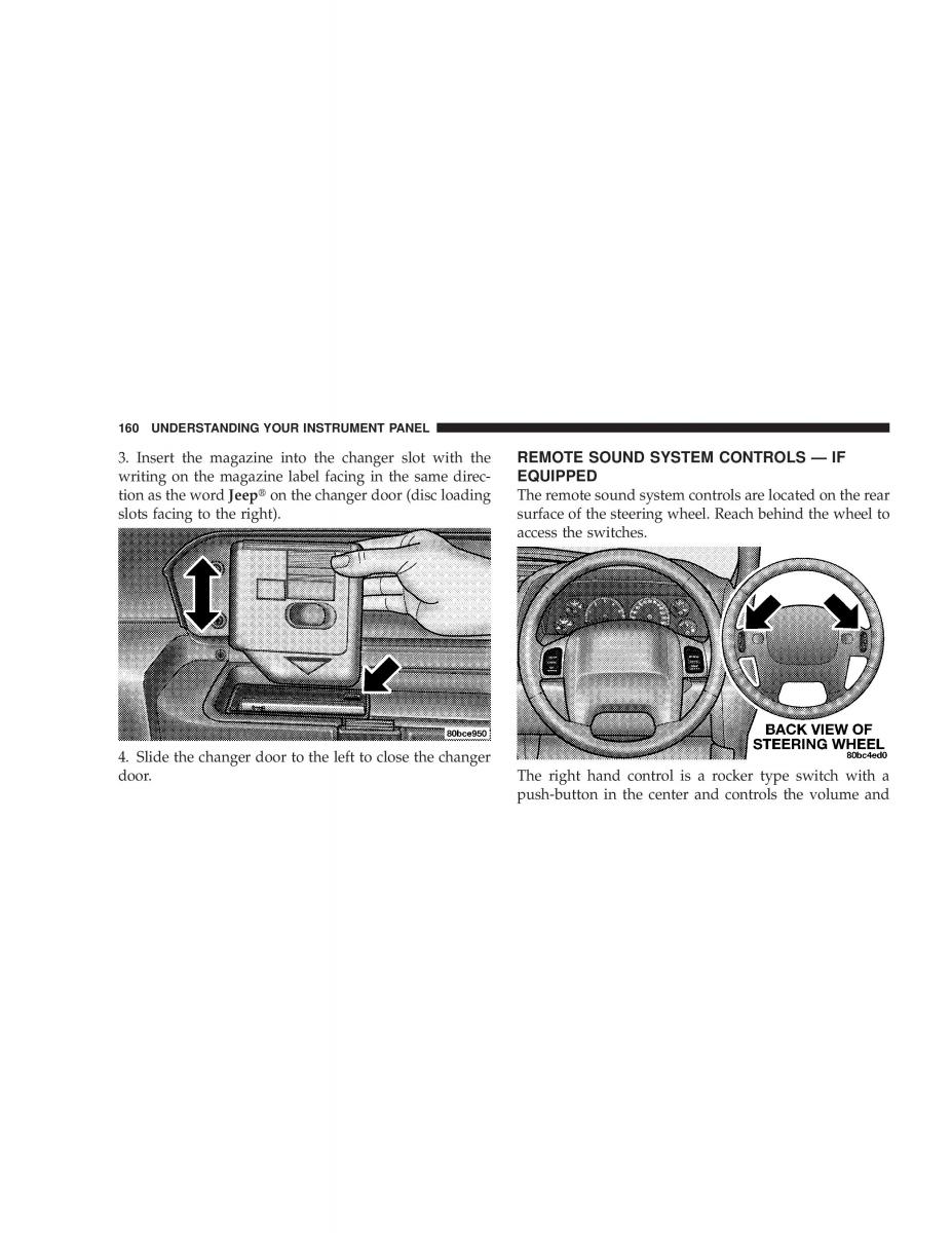 Jeep Grand Cherokee WJ manual / page 160