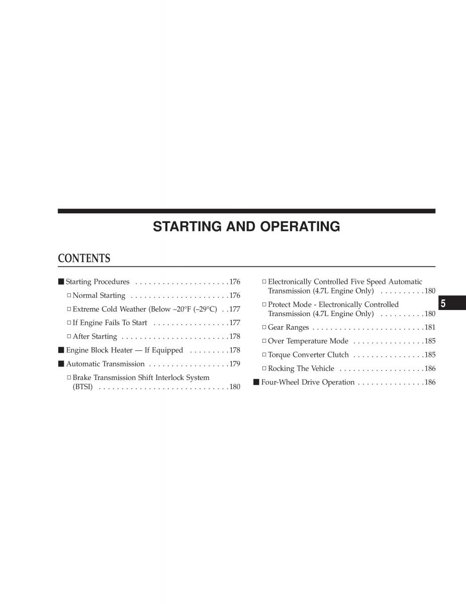 Jeep Grand Cherokee WJ manual / page 173