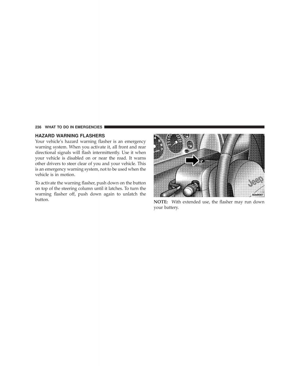 Jeep Grand Cherokee WJ manual / page 236