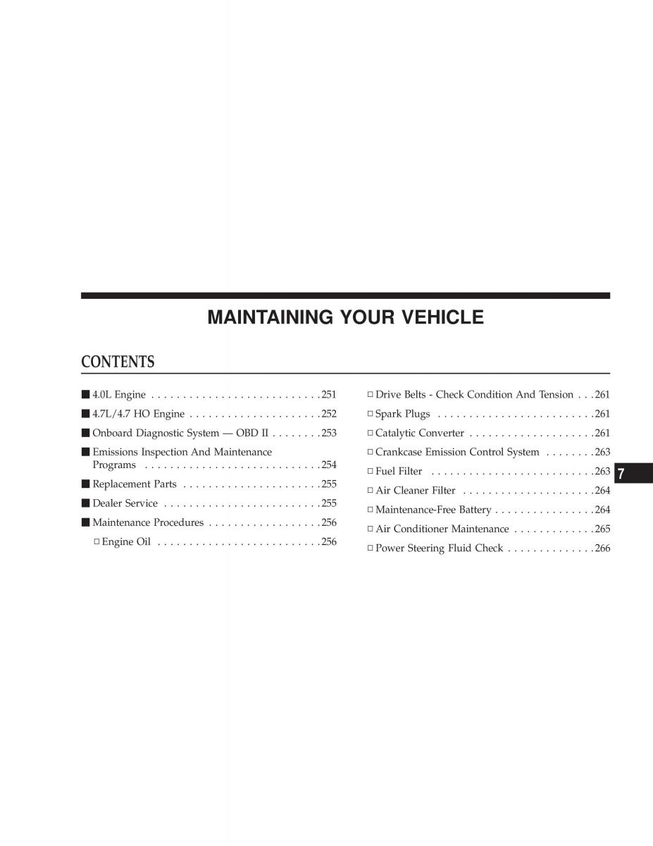 Jeep Grand Cherokee WJ manual / page 249