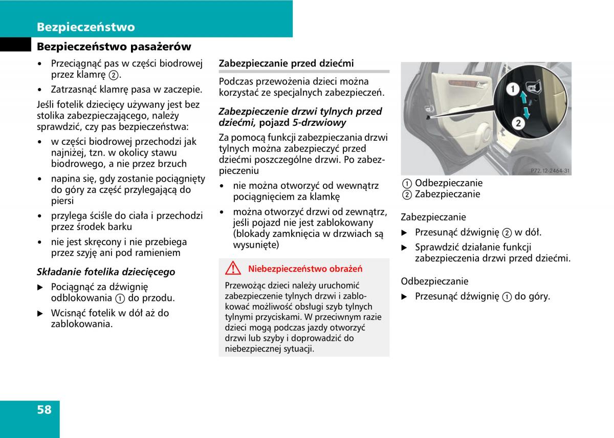 Mercedes A classe II W169 instrukcja obslugi / page 60