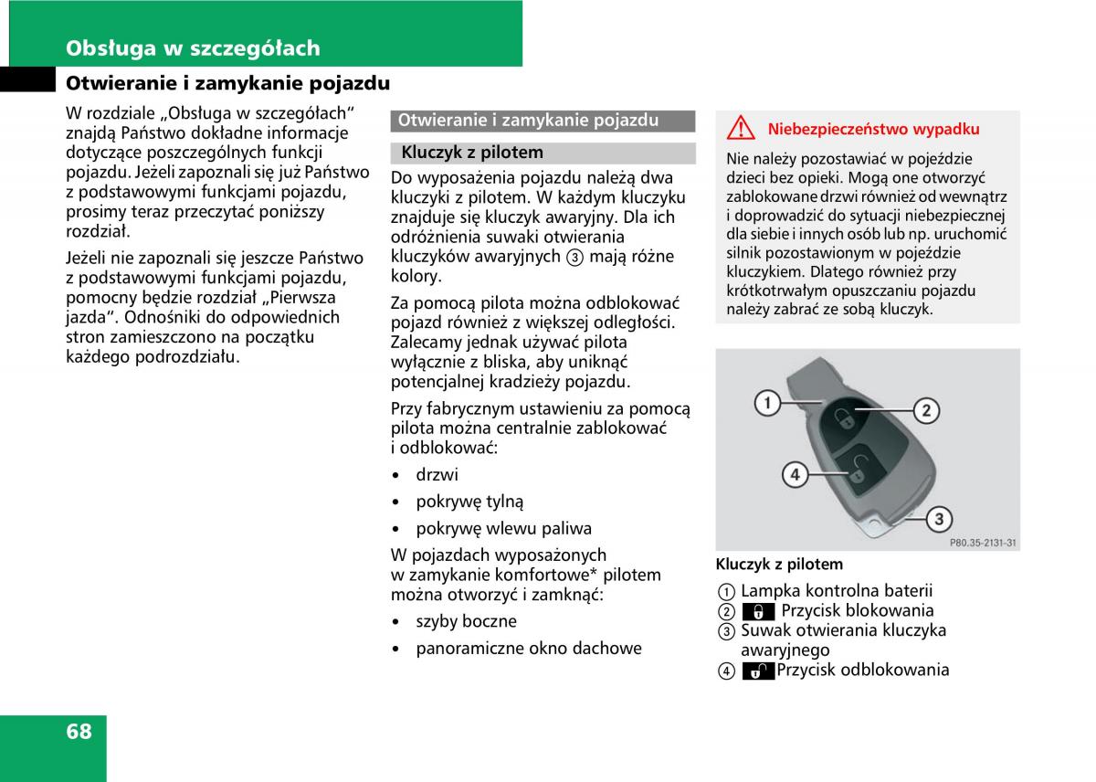 Mercedes A classe II W169 instrukcja obslugi / page 70