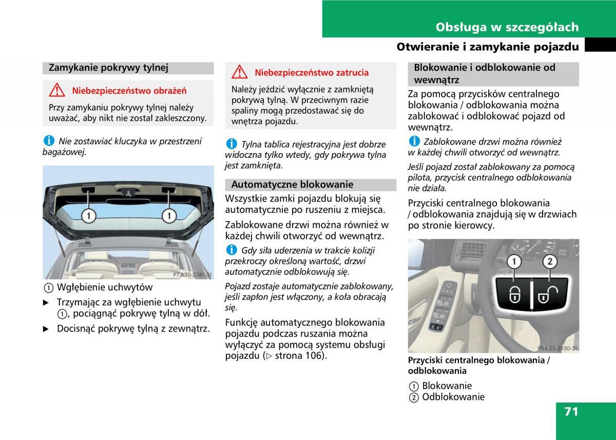 Mercedes A classe II W169 instrukcja obslugi / page 73