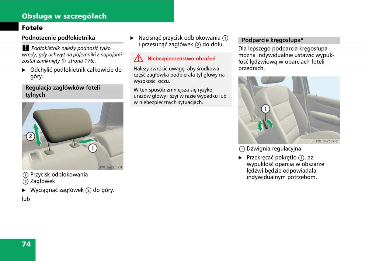 Mercedes A classe II W169 instrukcja obslugi / page 76