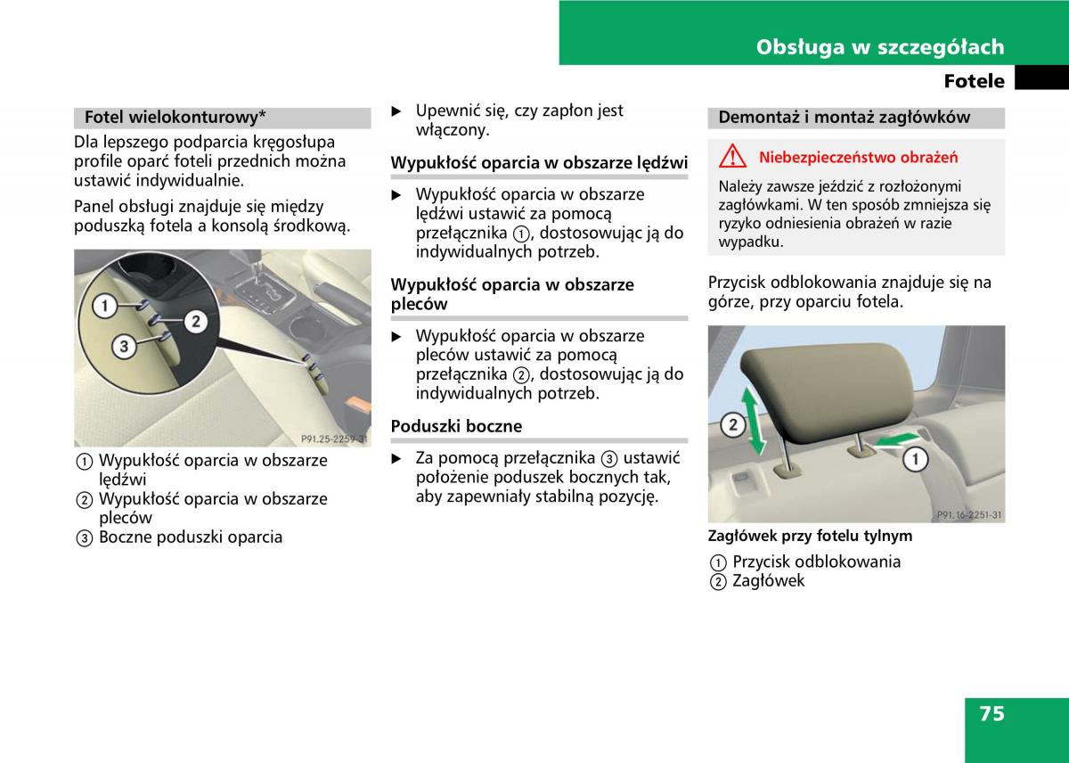 Mercedes A classe II W169 instrukcja obslugi / page 77