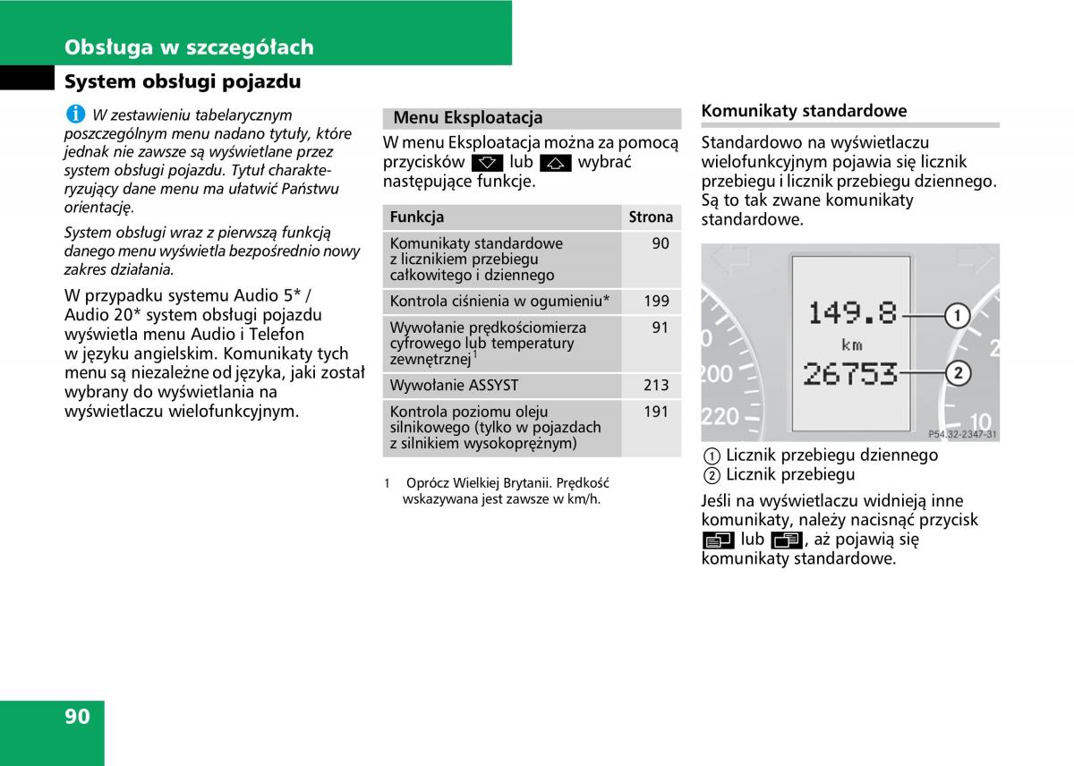 Mercedes A classe II W169 instrukcja obslugi / page 92