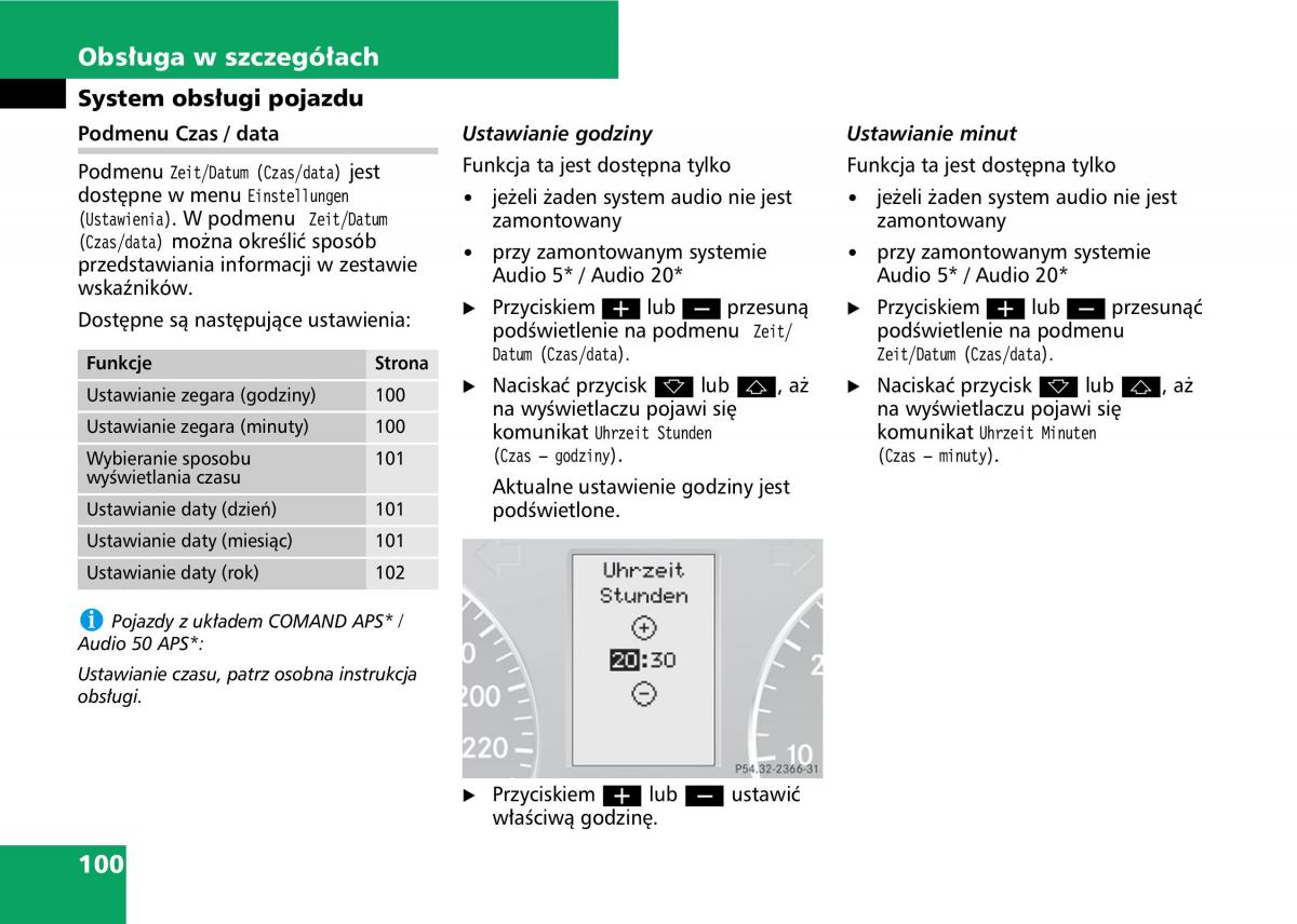 Mercedes A classe II W169 instrukcja obslugi / page 102