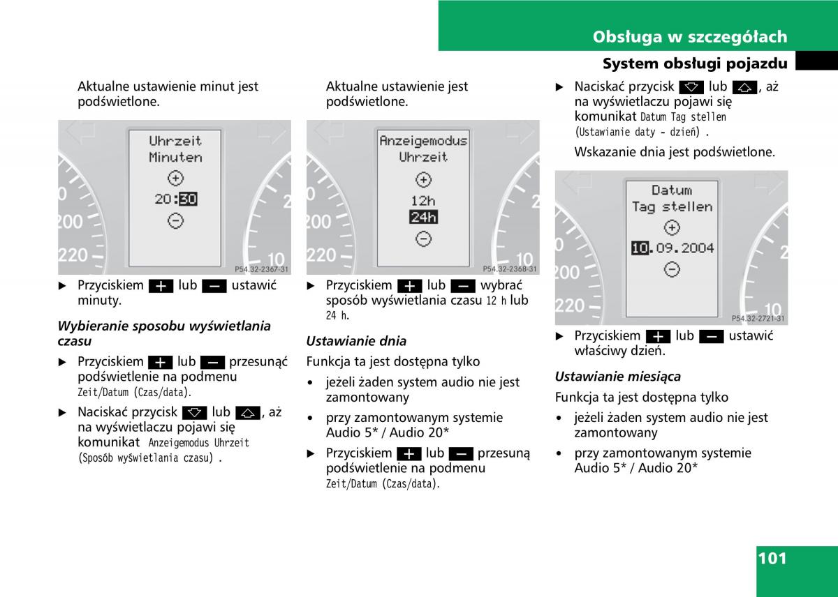 Mercedes A classe II W169 instrukcja obslugi / page 103