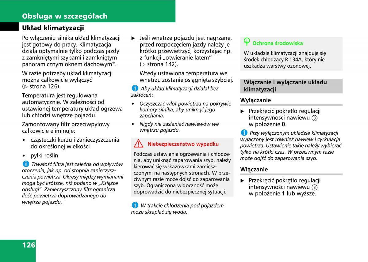 Mercedes A classe II W169 instrukcja obslugi / page 128