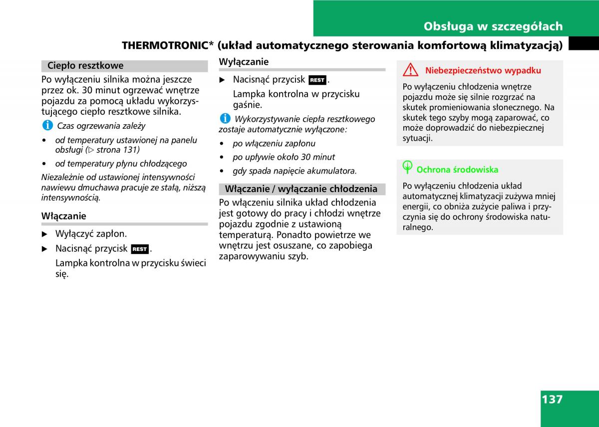 Mercedes A classe II W169 instrukcja obslugi / page 139