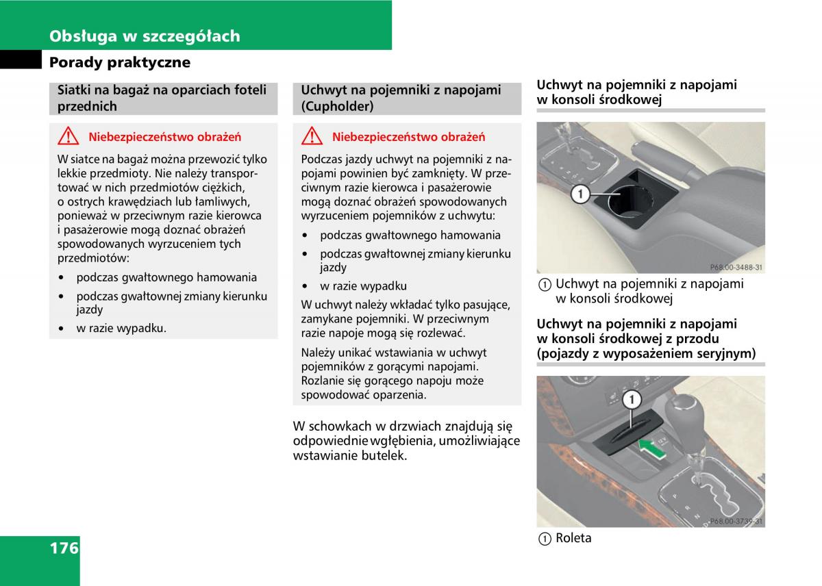 Mercedes A classe II W169 instrukcja obslugi / page 178