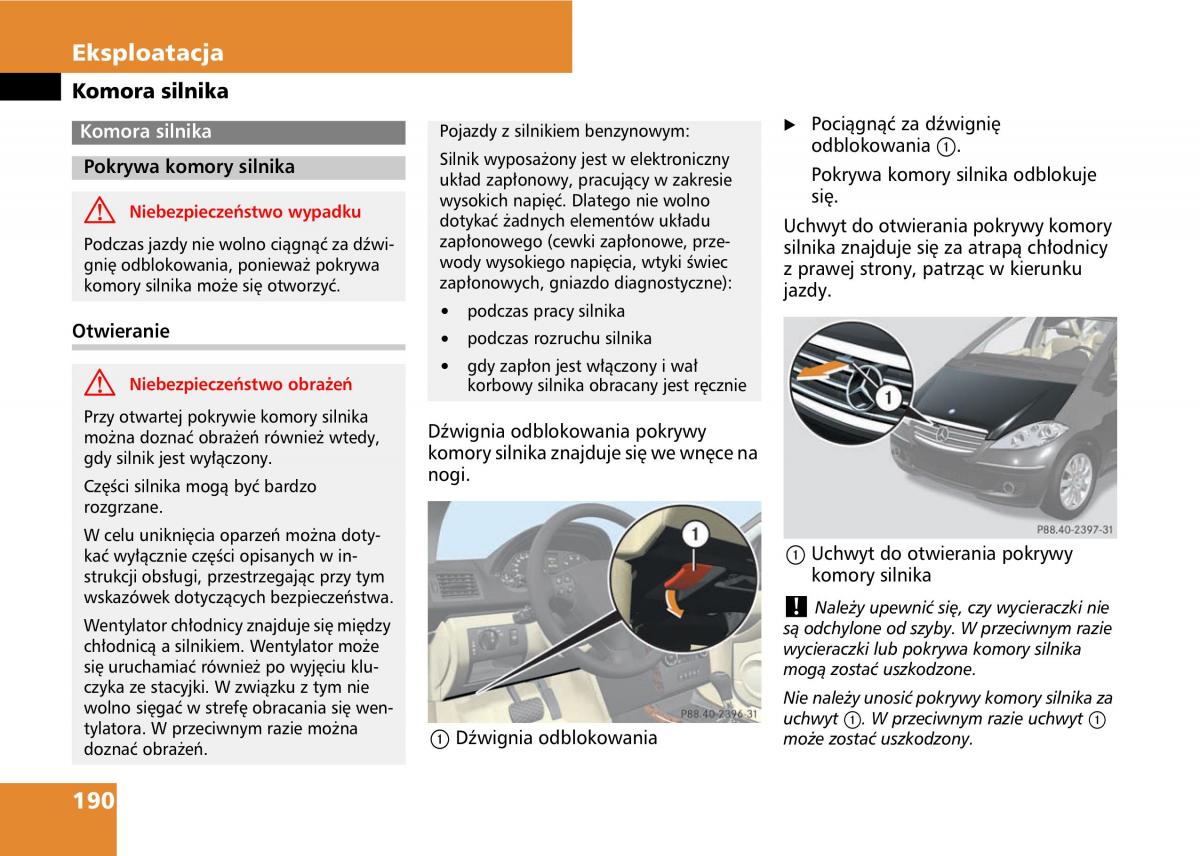 Mercedes A classe II W169 instrukcja obslugi / page 192