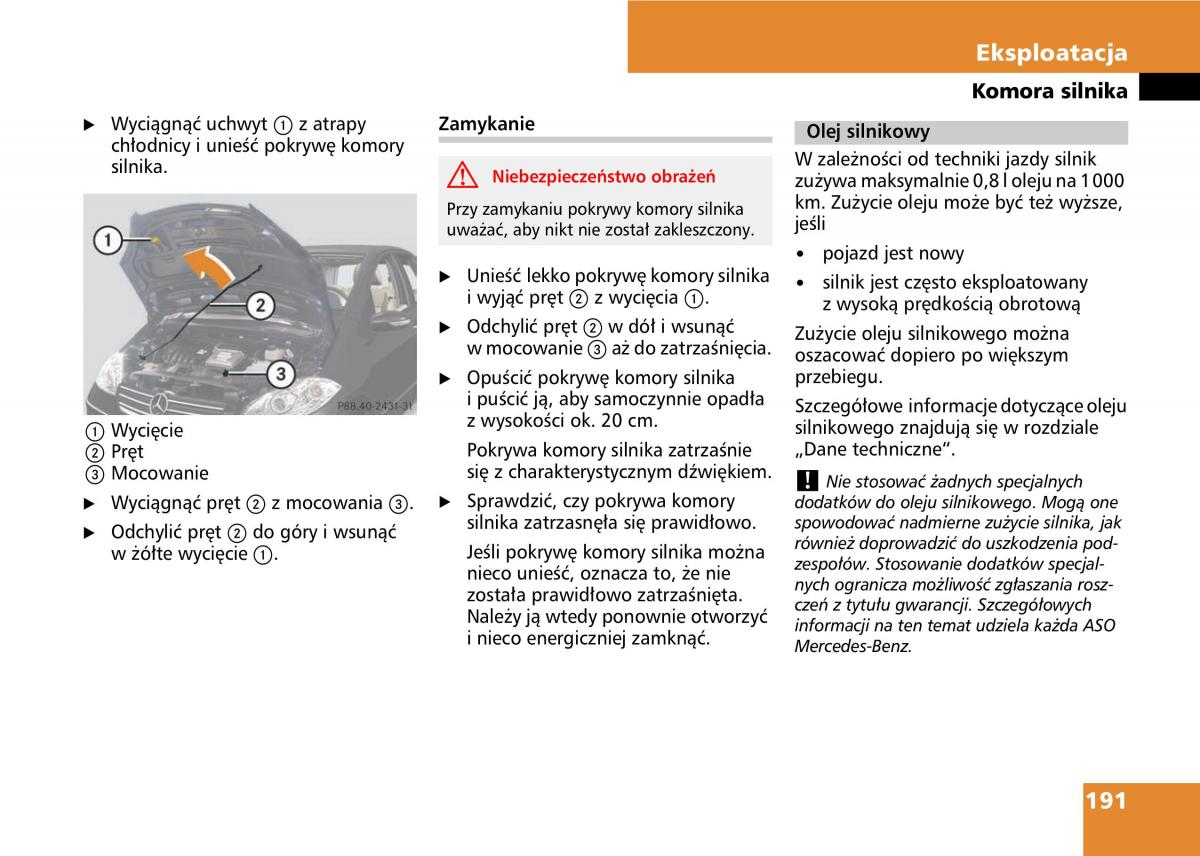 Mercedes A classe II W169 instrukcja obslugi / page 193