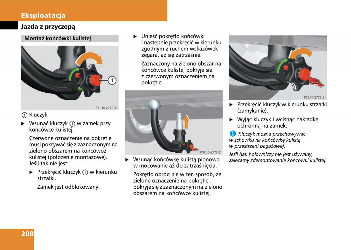 Mercedes A classe II W169 instrukcja obslugi / page 210