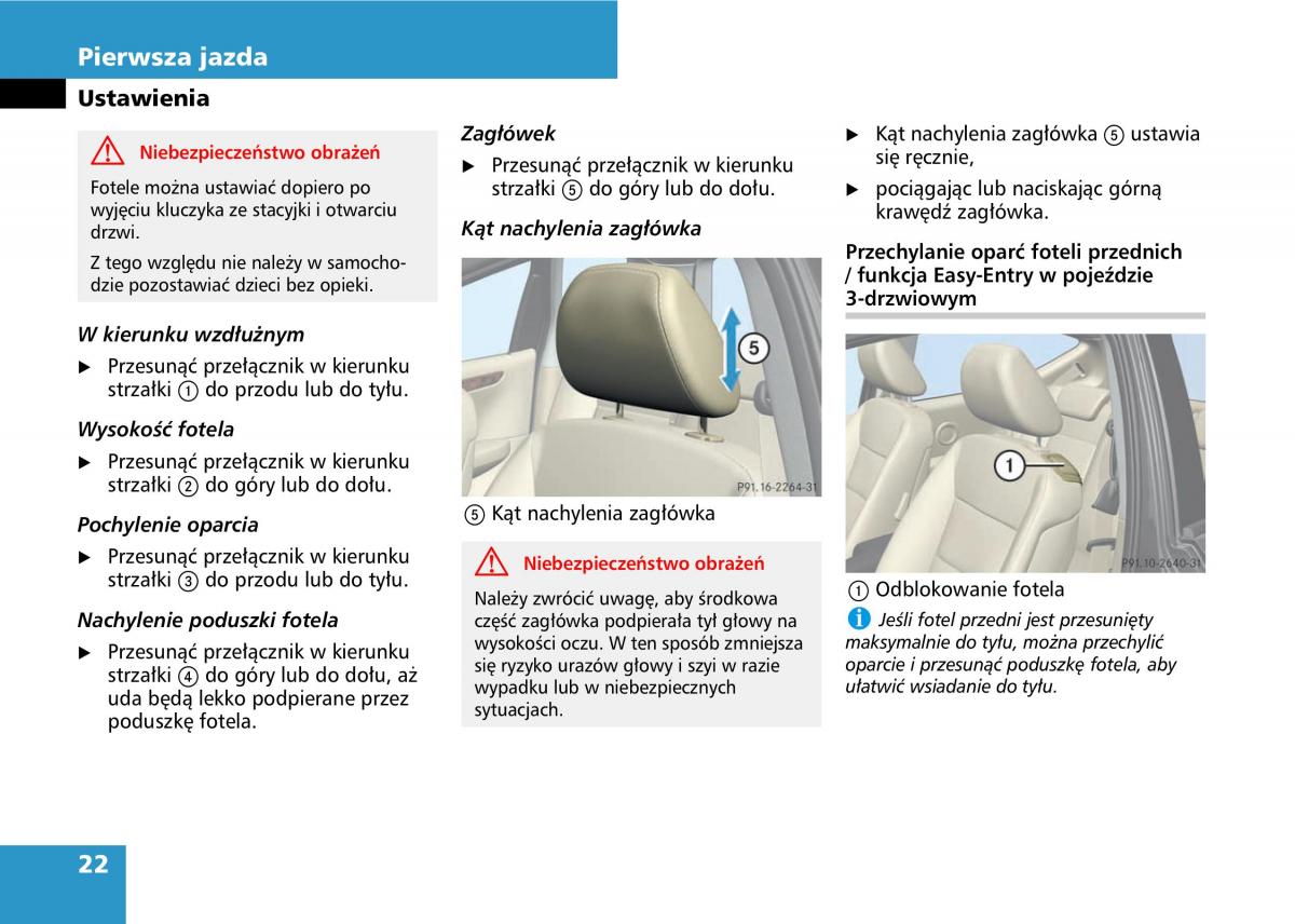 Mercedes A classe II W169 instrukcja obslugi / page 24