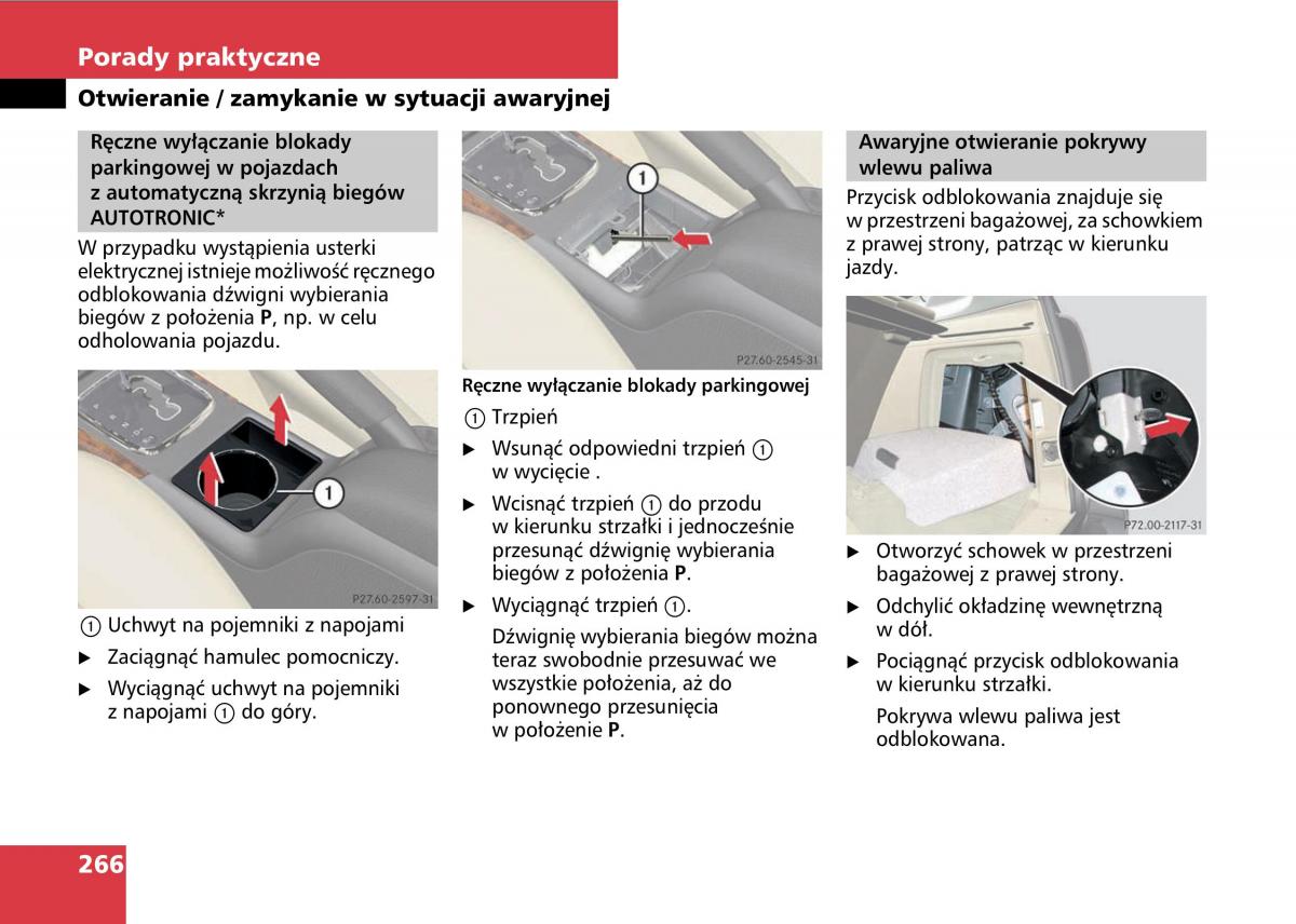 Mercedes A classe II W169 instrukcja obslugi / page 268