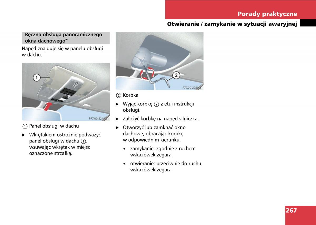 Mercedes A classe II W169 instrukcja obslugi / page 269