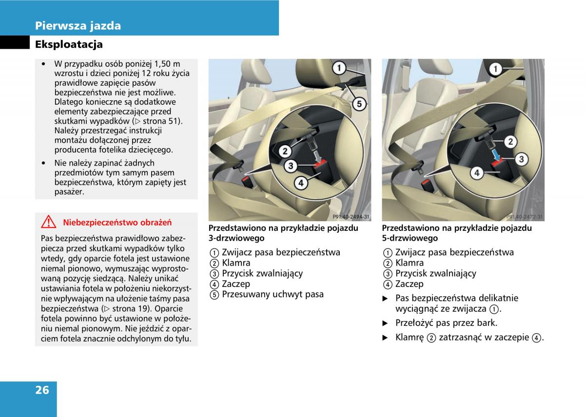 Mercedes A classe II W169 instrukcja obslugi / page 28