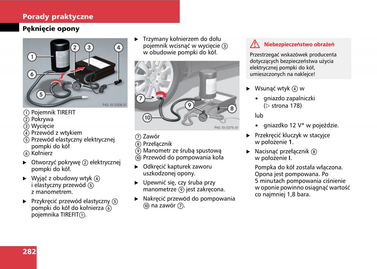 Mercedes A classe II W169 instrukcja obslugi / page 284