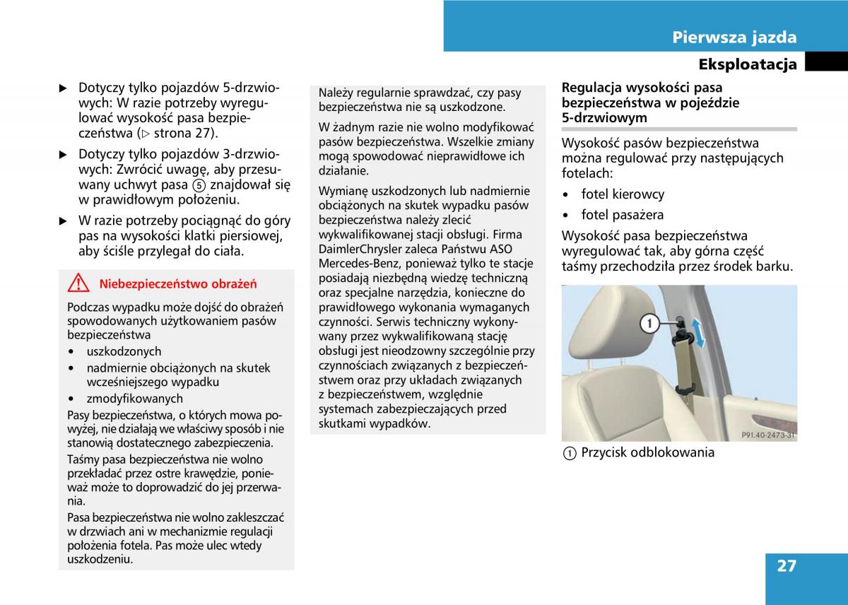 Mercedes A classe II W169 instrukcja obslugi / page 29