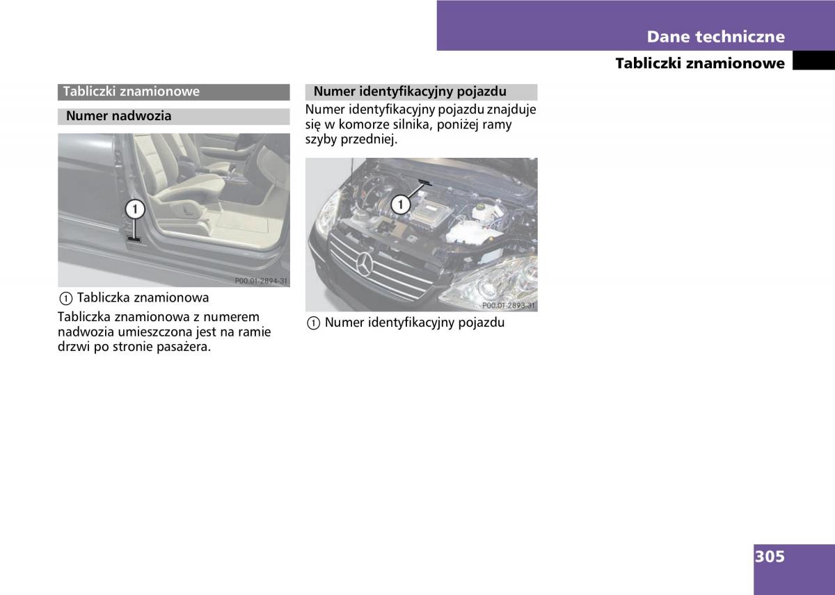 Mercedes A classe II W169 instrukcja obslugi / page 307