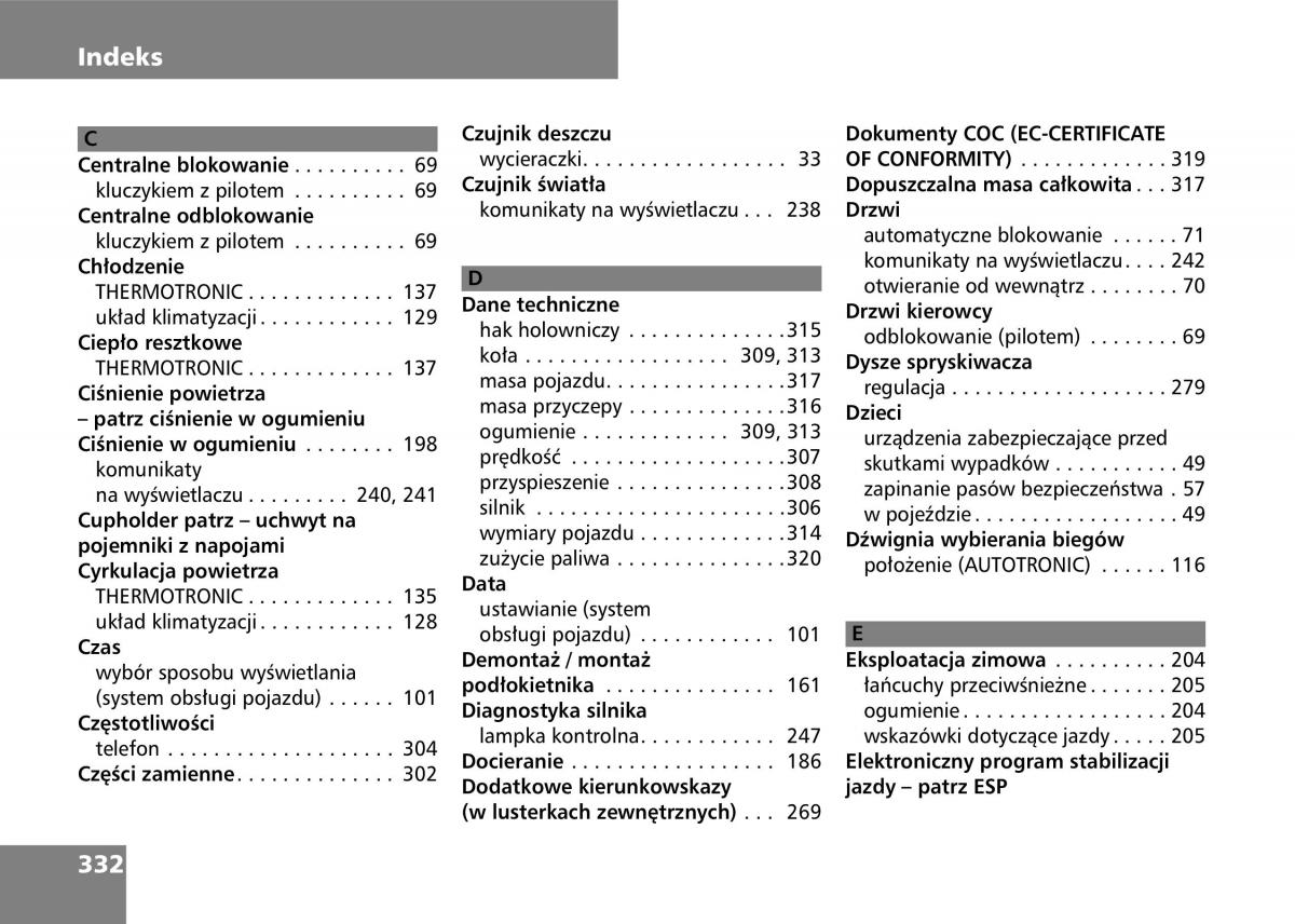 Mercedes A classe II W169 instrukcja obslugi / page 334