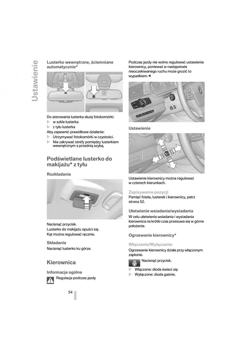 BMW 7 F01 instrukcja obslugi / page 55