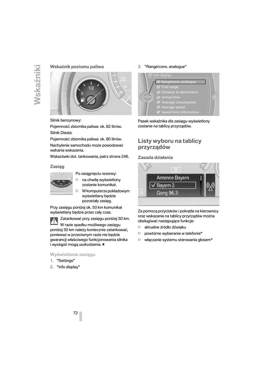 BMW 7 F01 instrukcja obslugi / page 73