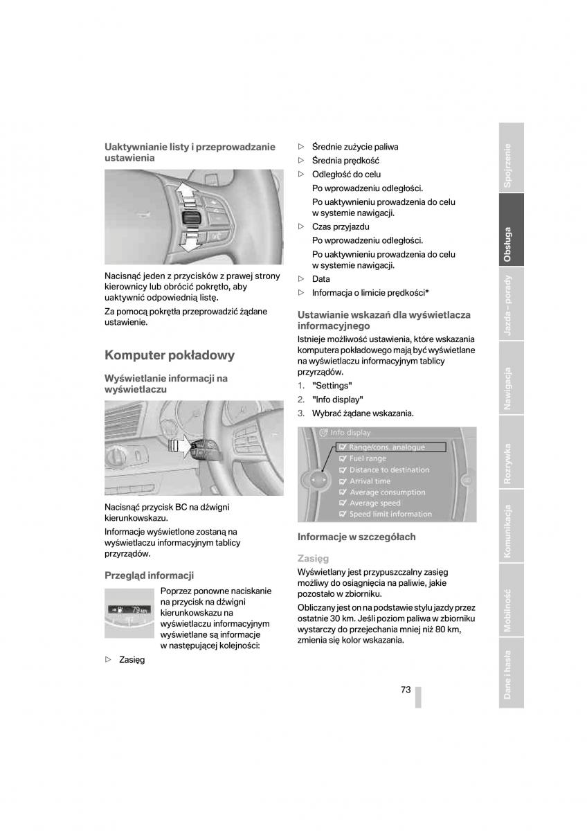 BMW 7 F01 instrukcja obslugi / page 74