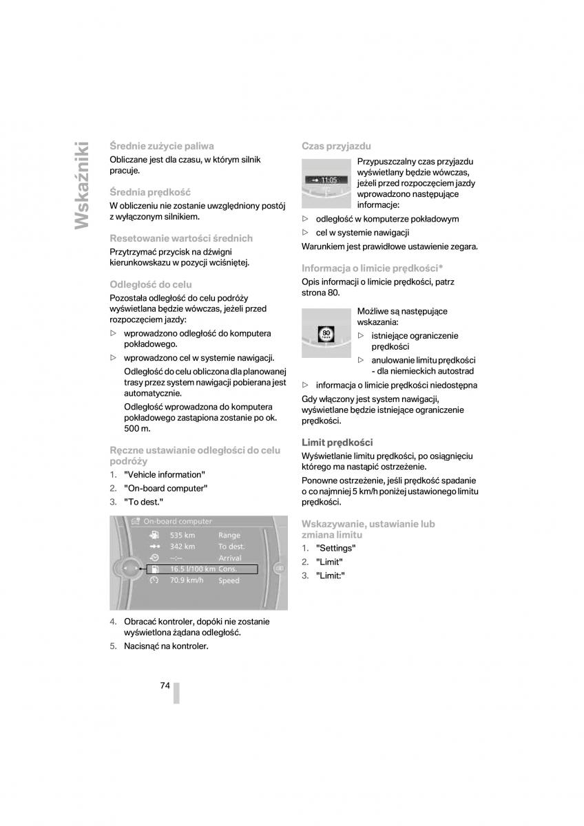 BMW 7 F01 instrukcja obslugi / page 75