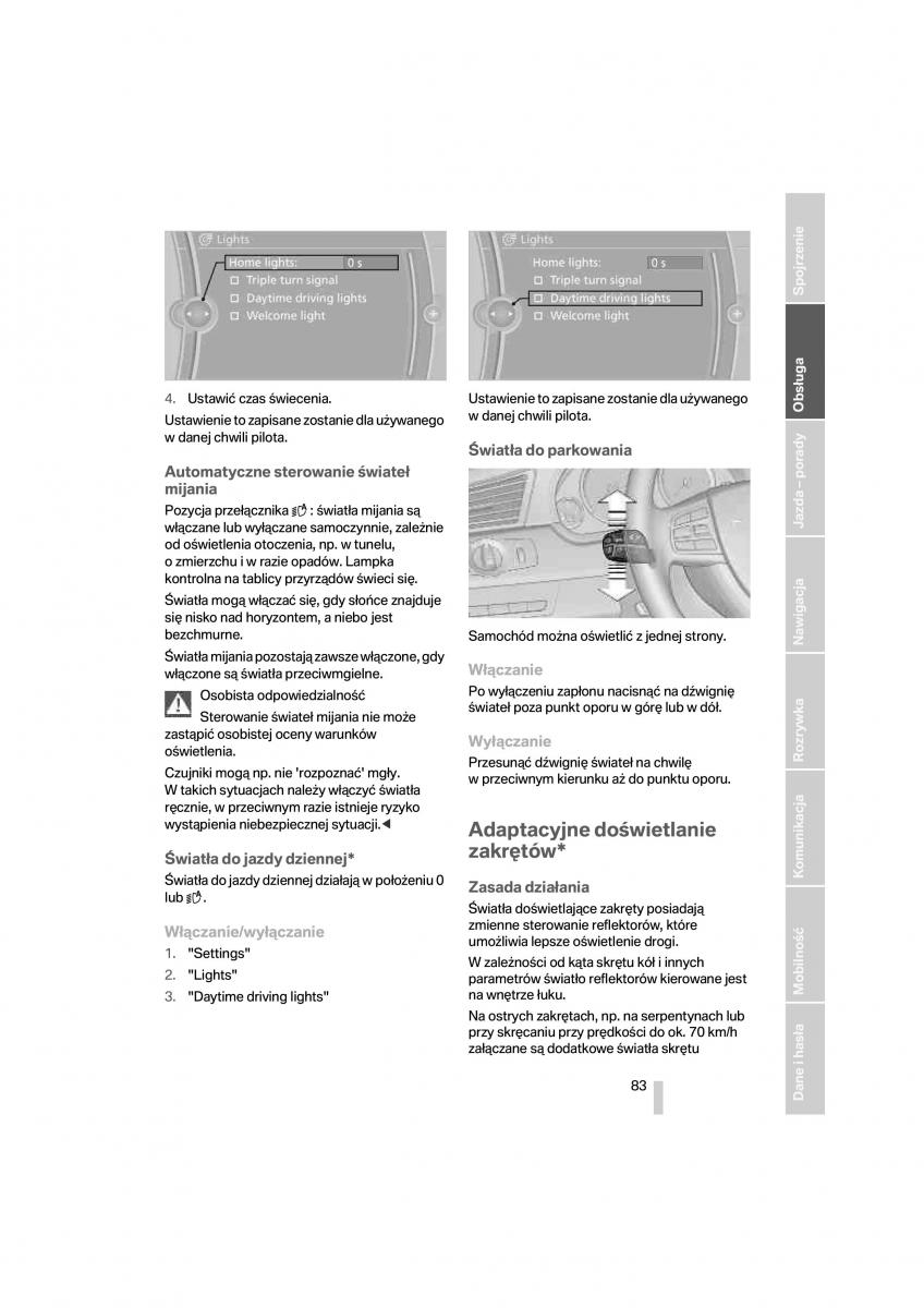 BMW 7 F01 instrukcja obslugi / page 84