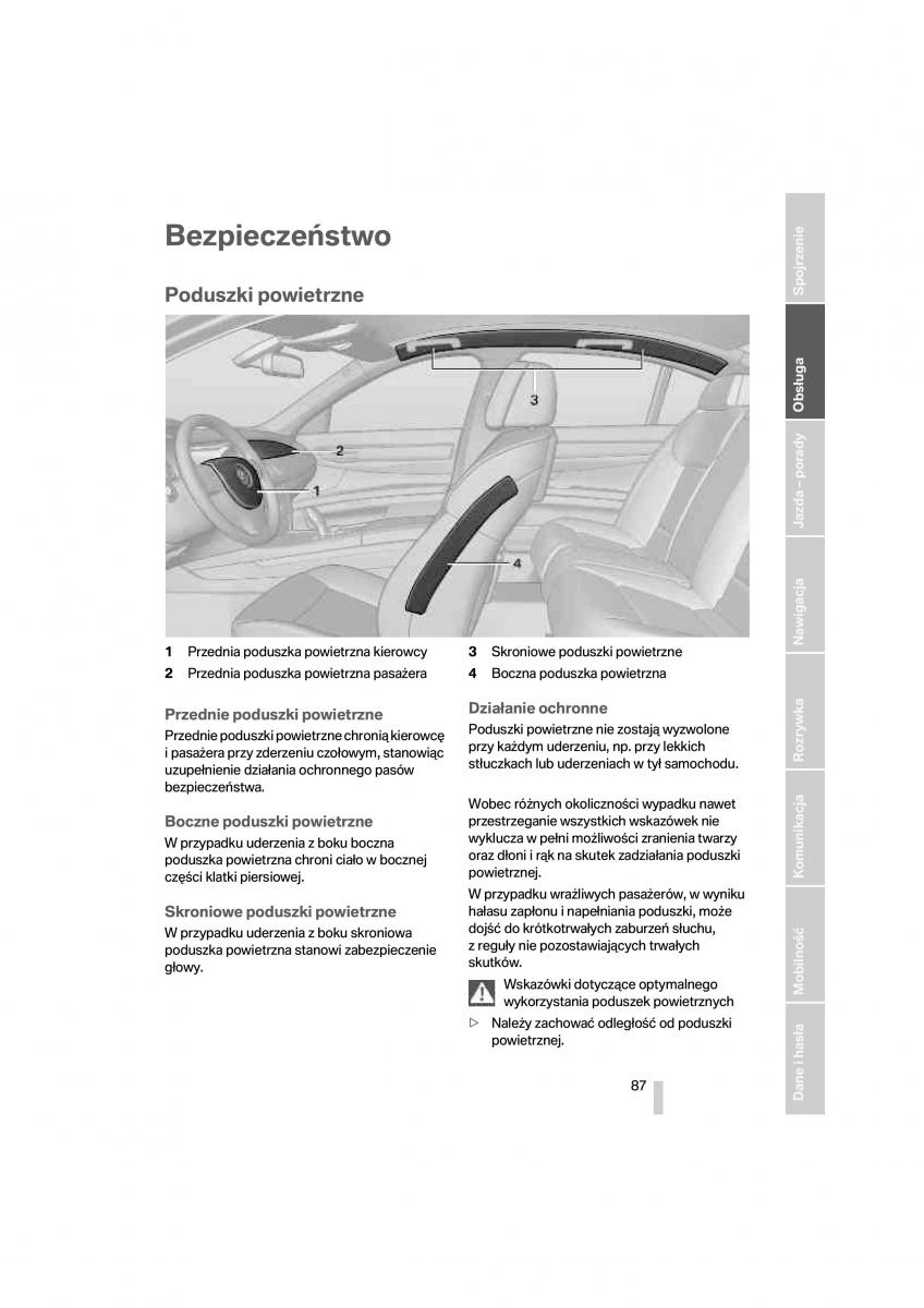 BMW 7 F01 instrukcja obslugi / page 88