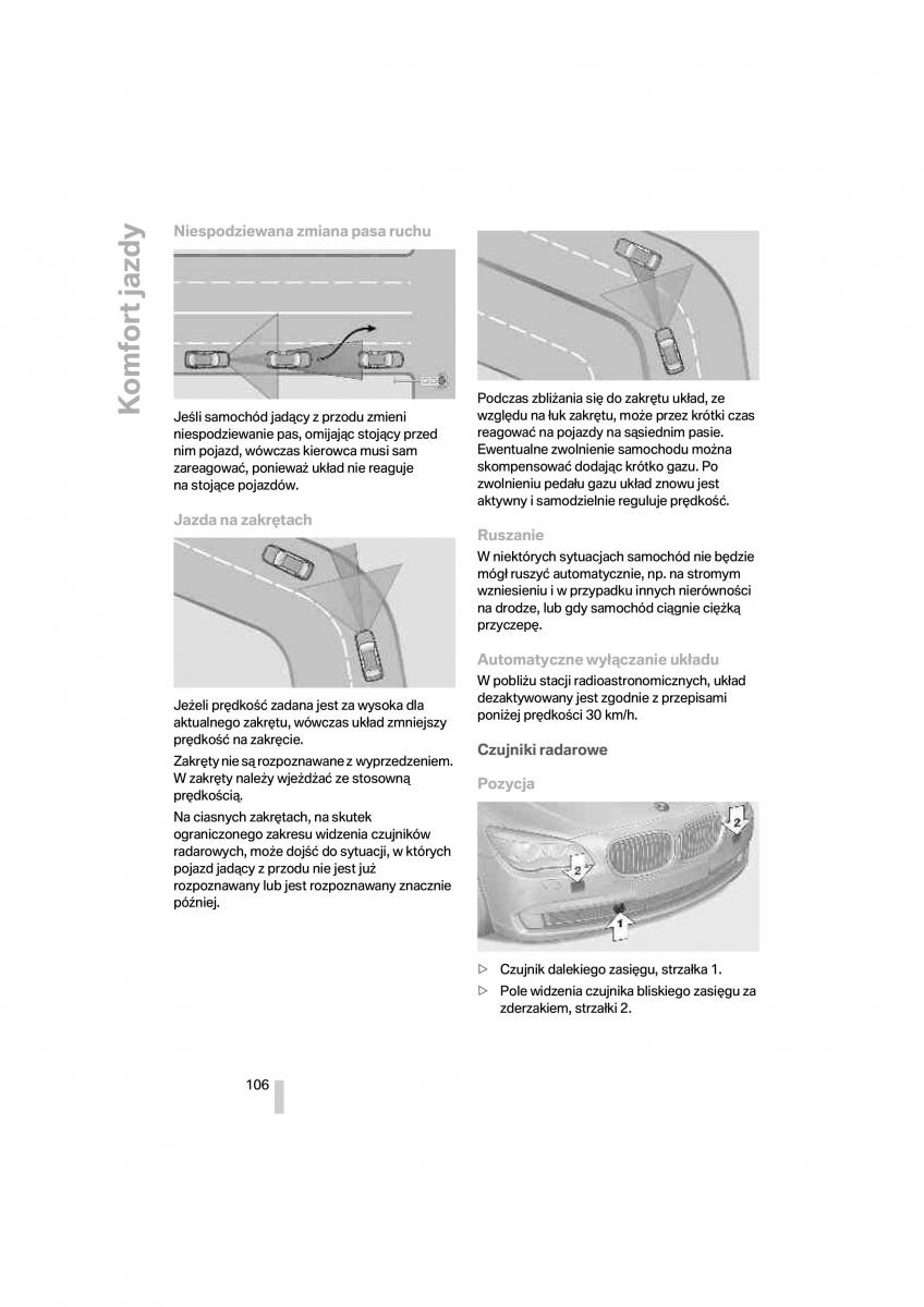 BMW 7 F01 instrukcja obslugi / page 107