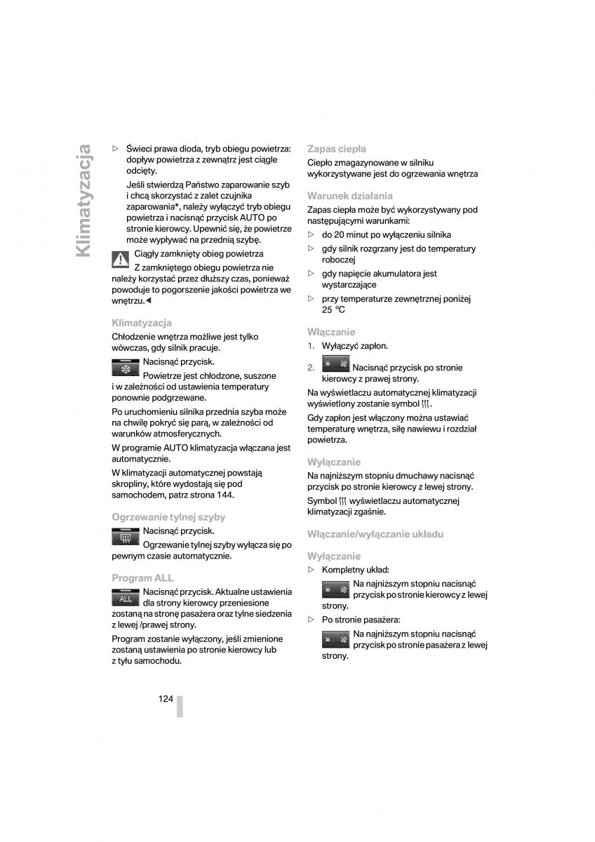 BMW 7 F01 instrukcja obslugi / page 125