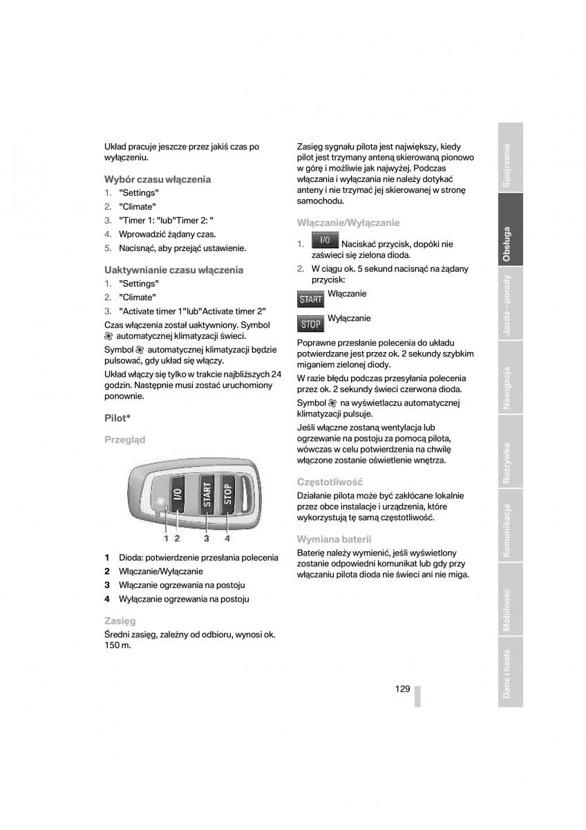 BMW 7 F01 instrukcja obslugi / page 130