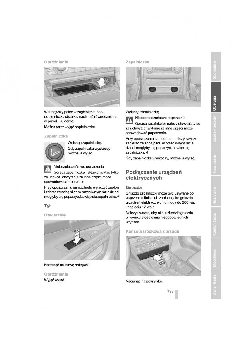 BMW 7 F01 instrukcja obslugi / page 134